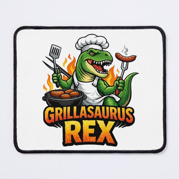 Item preview, Grillasaurus Rex Funny Dinosaur BBQ Grill Master Design. designed and sold by The-T-In-Retro.
