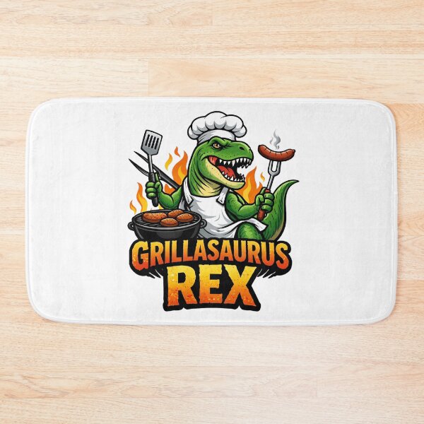 Item preview, Grillasaurus Rex Funny Dinosaur BBQ Grill Master Design. designed and sold by The-T-In-Retro.