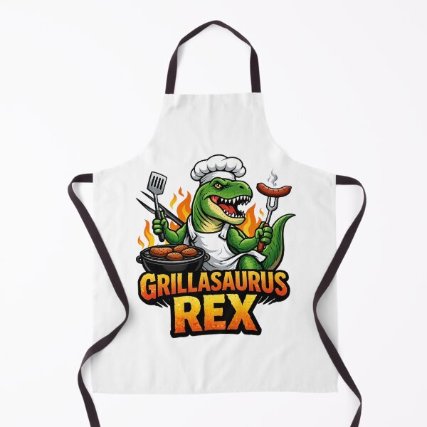 Item preview, Grillasaurus Rex Funny Dinosaur BBQ Grill Master Design. designed and sold by The-T-In-Retro.