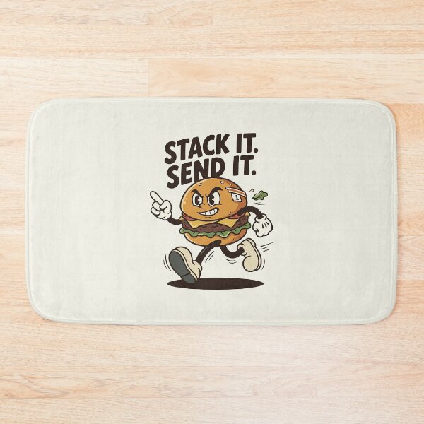 Item preview, Running Burger Mascot Racing Forward Fast designed and sold by HoopeStylee.