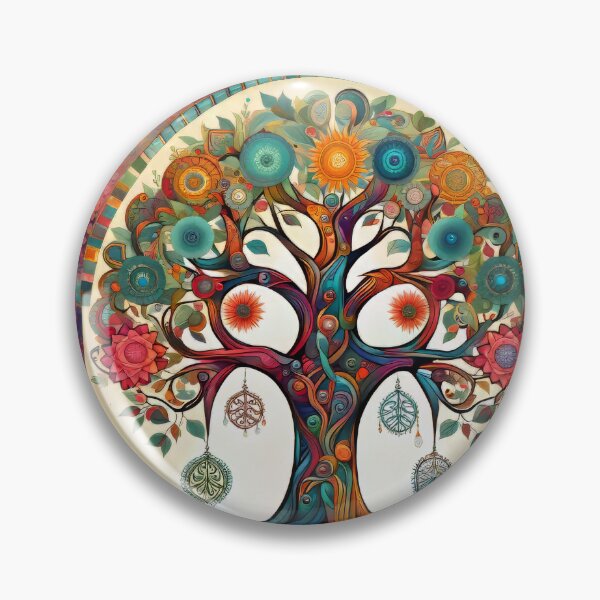 Item preview, Tree of Life Visionary AI Art Mandala designed and sold by pinkal.