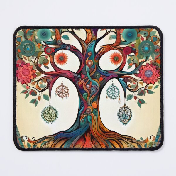 Item preview, Tree of Life Visionary AI Art Mandala designed and sold by pinkal.