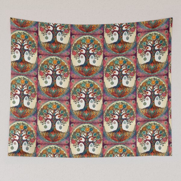 Item preview, Tree of Life Visionary AI Art Mandala designed and sold by pinkal.