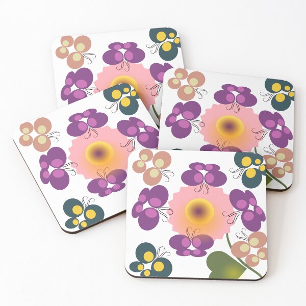 Item preview, Retro Floral Pansy and Blossom Pattern designed and sold by MTNADJE.