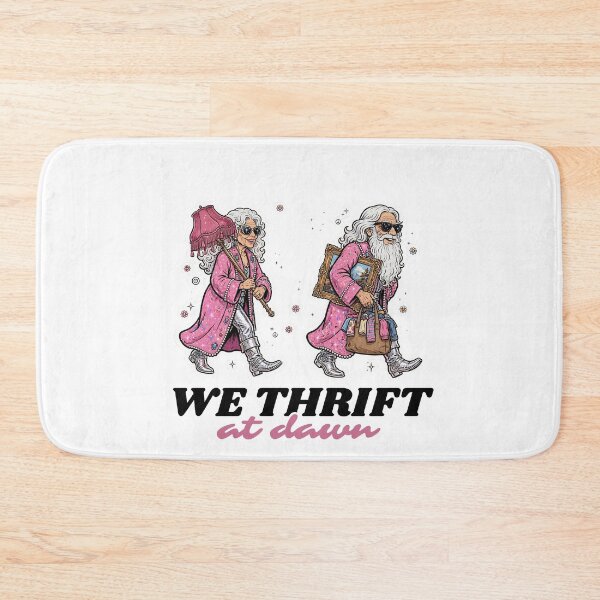 Item preview, We Thrift At Dawn - Funny Thrift Couple Wizard and Witch designed and sold by Neurospicy Trolls.