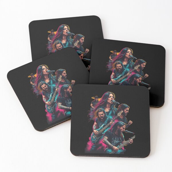 Item preview, Vibrant Comic Style Rock Band Art with Female Singer designed and sold by UrbanPrts.