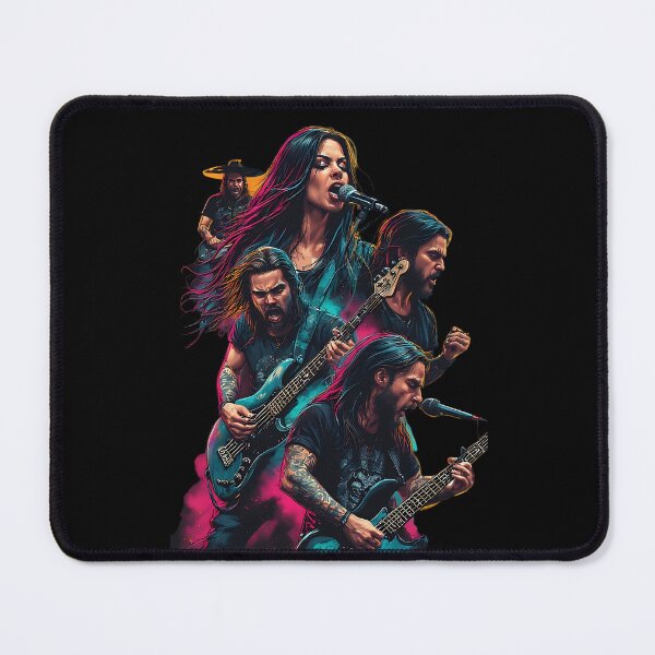 Item preview, Vibrant Comic Style Rock Band Art with Female Singer designed and sold by UrbanPrts.