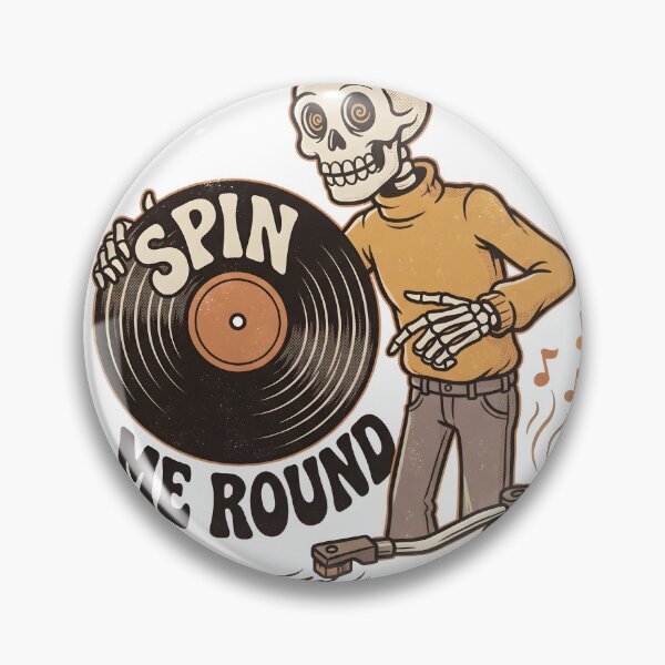 Item preview, Skeleton in Sweater Spinning Vinyl Record on Turntable Spin Me Round Graphic designed and sold by MisteryDesigner.