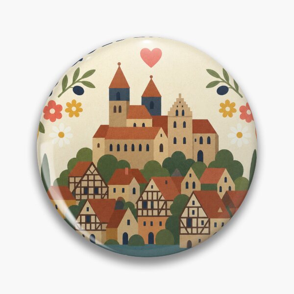 Artikelvorschau, Quedlinburg Deutschland Reisesouvenir Moderne Volkskunst entworfen und verkauft von VisualArtsOasis.