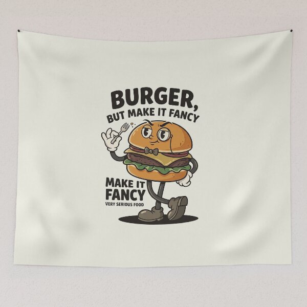 Item preview, Fancy Gourmet Burger With Monocle designed and sold by HoopeStylee.