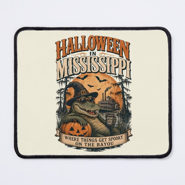 Item preview, Where things get spooky on the bayou - Halloween in Mississippi designed and sold by ParadoxParadox.