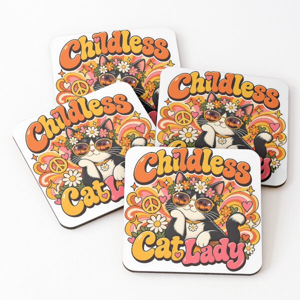 Item preview, Retro Childless Cat Lady 70s Aesthetic designed and sold by Retro Whiskers.