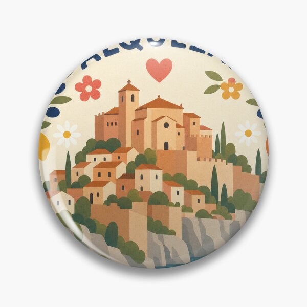 Item preview, Alquezar Spain Travel Souvenir Modern Folk Art designed and sold by VisualArtsOasis.