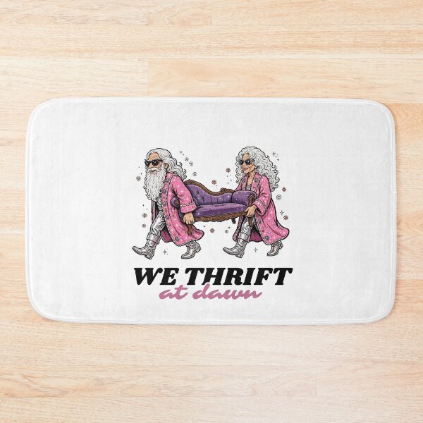 Item preview, We Thrift At Dawn - Vintage Couch Thrift Couple Funny designed and sold by Neurospicy Trolls.