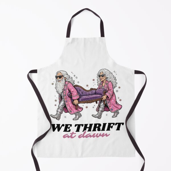 Item preview, We Thrift At Dawn - Vintage Couch Thrift Couple Funny designed and sold by Neurospicy Trolls.