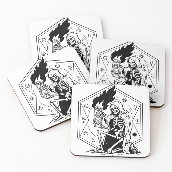 Item preview, Reaper Skeleton Holding Flaming Oil Lantern Hexagon Occult Graphic designed and sold by MisteryDesigner.
