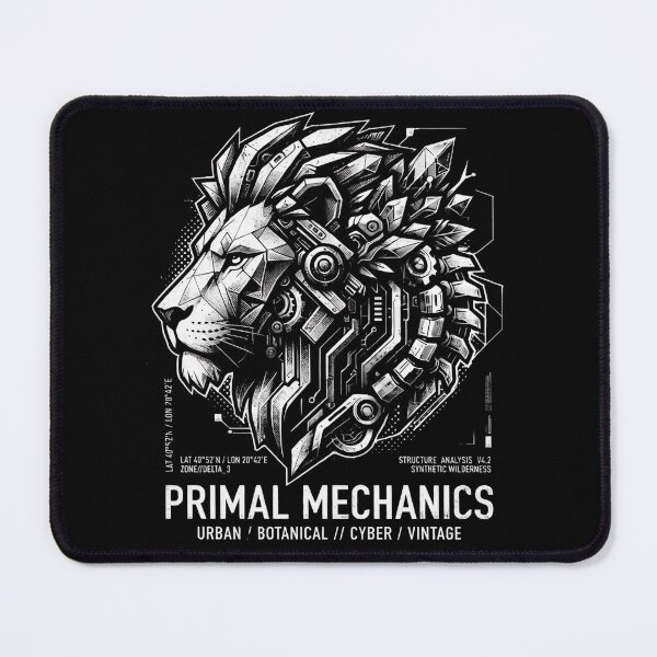 Item preview, Primal Mechanics – Cybernetic Lion Graphic designed and sold by BikTee.