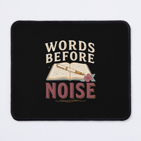 Item preview, Words Before Noise T Shirt, Writer Aesthetic Shirt, Literary Tee, Poet Gift, Book Lover Shirt designed and sold by Daily Mood Tees.
