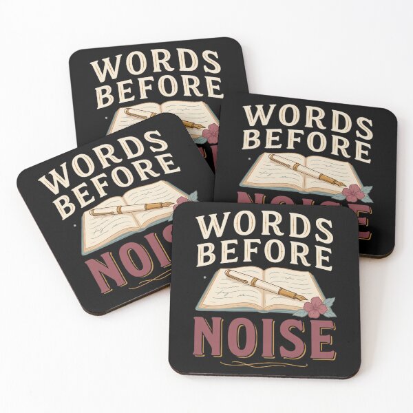 Item preview, Words Before Noise T Shirt, Writer Aesthetic Shirt, Literary Tee, Poet Gift, Book Lover Shirt designed and sold by Daily Mood Tees.