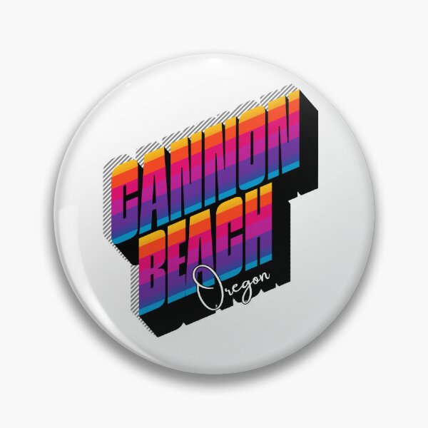 Item preview, Cannon Beach Oregon Retro Sunset 80s Vintage Travel T-Shirt Design designed and sold by DonnaRaine.