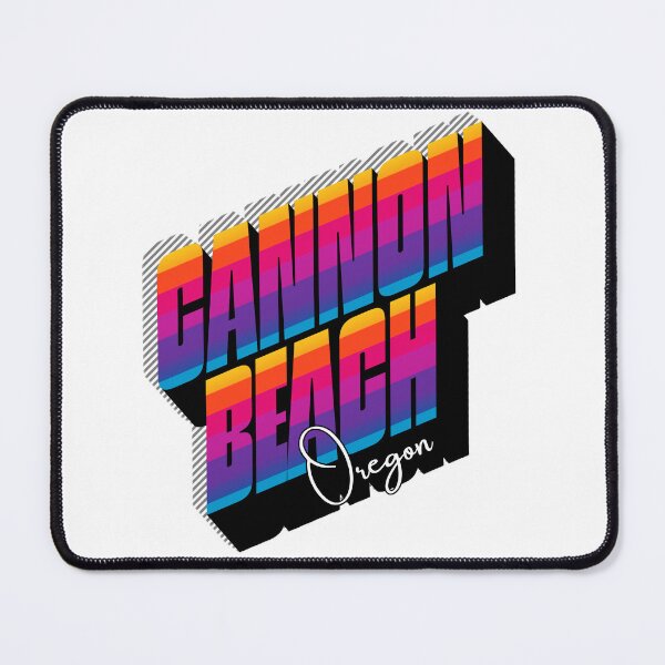 Item preview, Cannon Beach Oregon Retro Sunset 80s Vintage Travel T-Shirt Design designed and sold by DonnaRaine.