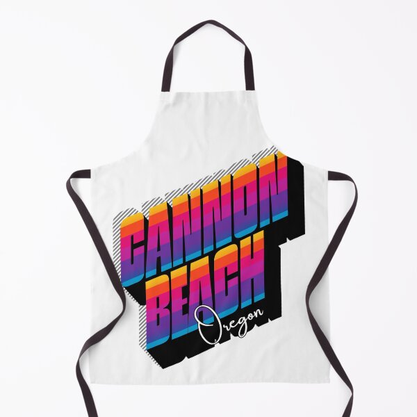 Item preview, Cannon Beach Oregon Retro Sunset 80s Vintage Travel T-Shirt Design designed and sold by DonnaRaine.