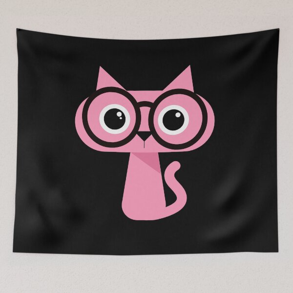 Item preview, Cute Nerdy Cat with Glasses designed and sold by chaaval.