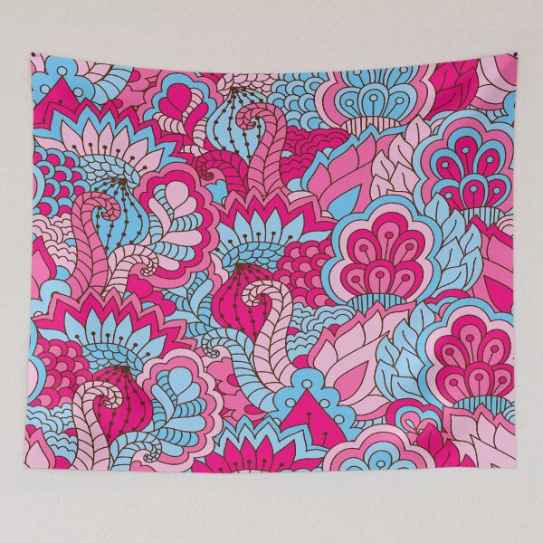 Item preview, Vibrant Pink and Blue Abstract  Pattern designed and sold by Johnnies.