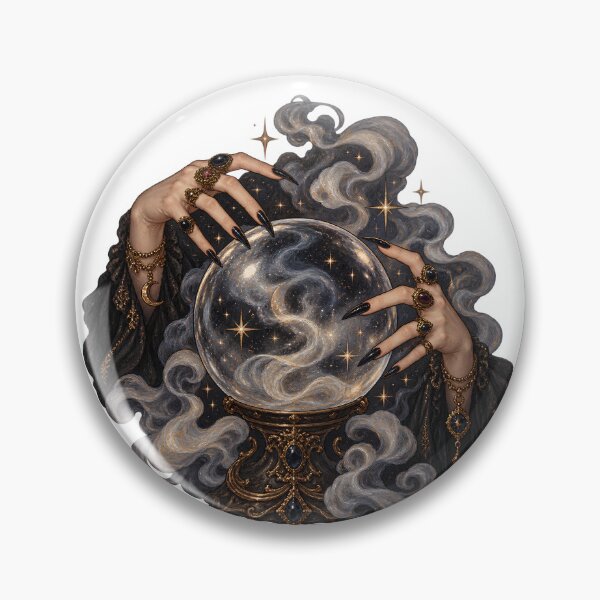 Item preview, Witchy Hands Crystal Ball - Dark Academia Fortune Teller Gothic designed and sold by Neurospicy Trolls.