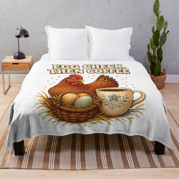 Item preview, Egg Check Then Coffee Vintage Chicken Keeper Humor designed and sold by CheerfulNest.