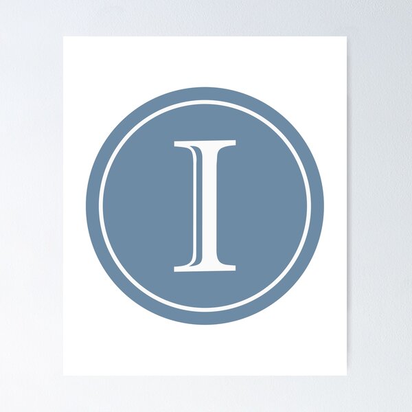 Item preview, Initial Letter I Classic Circle designed and sold by Jeallan Designs.