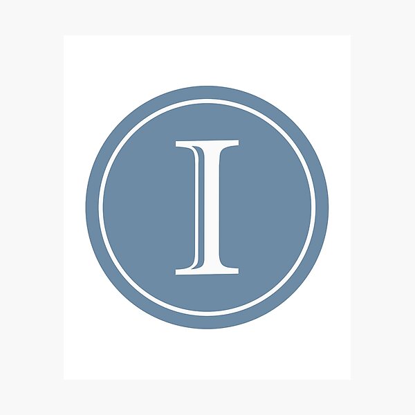 Item preview, Initial Letter I Classic Circle designed and sold by Jeallan Designs.
