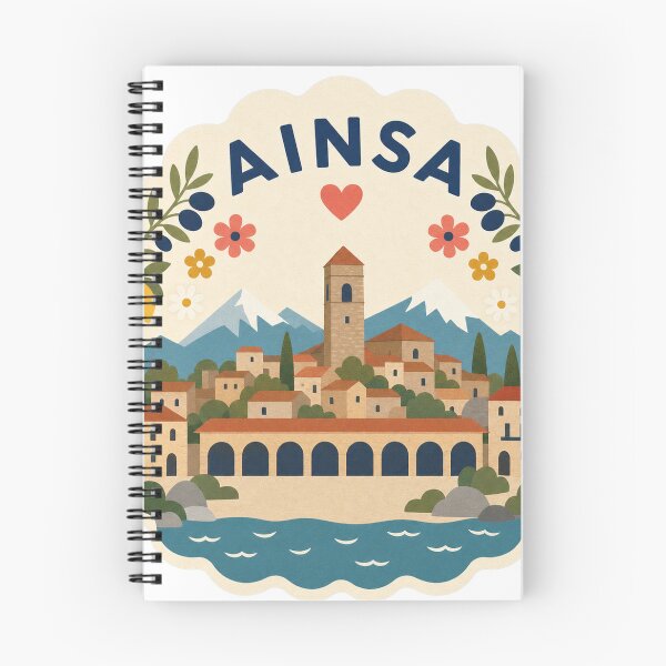 Item preview, Ainsa Spain Travel Souvenir Modern Folk Art designed and sold by VisualArtsOasis.