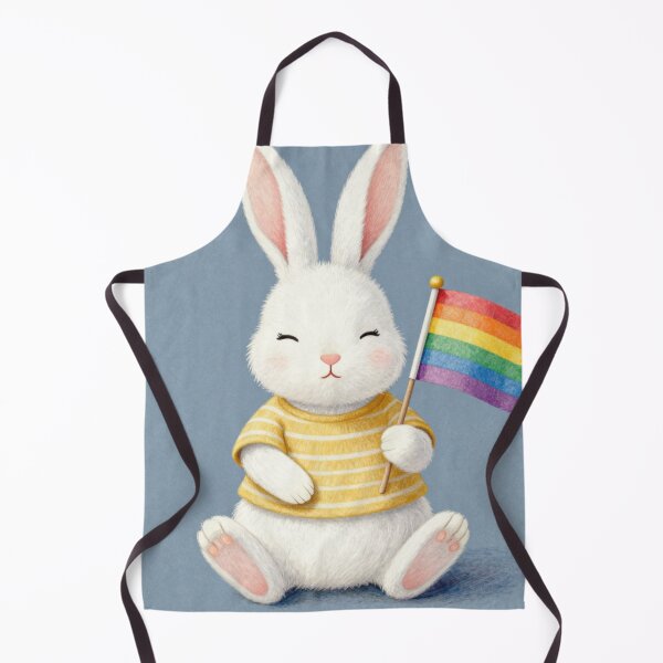 Item preview, Cute Hand Drawn Animal – Cozy Whimsical Illustration bunny gbt flag  designed and sold by Rooted & Co.
