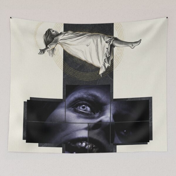 Item preview, The Exorcist Original Custom Vintage Movie Poster Wall Art Tee Design designed and sold by Cool Robot Bro..