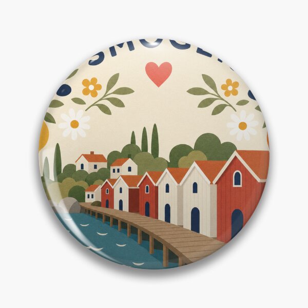 Item preview, Smogen Sweden Travel Souvenir Modern Folk Art designed and sold by VisualArtsOasis.