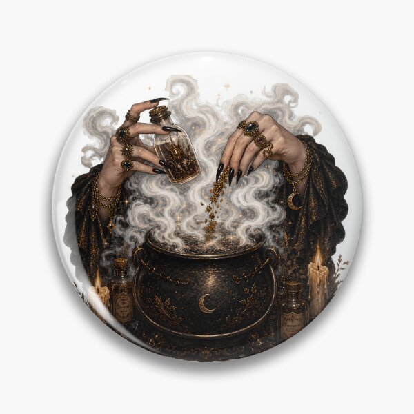 Item preview, Witchy Hands Potion Making - Dark Academia Cauldron Brewing designed and sold by Neurospicy Trolls.