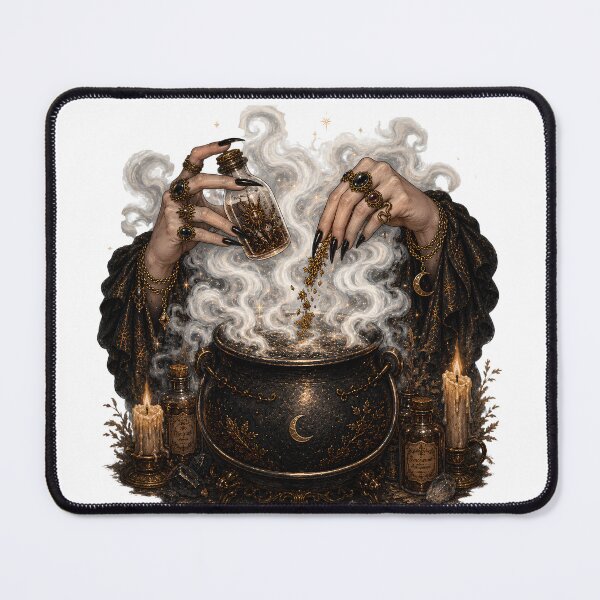 Item preview, Witchy Hands Potion Making - Dark Academia Cauldron Brewing designed and sold by Neurospicy Trolls.