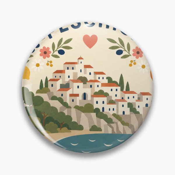 Item preview, Peschici Italy Travel Souvenir Modern Folk Art designed and sold by VisualArtsOasis.