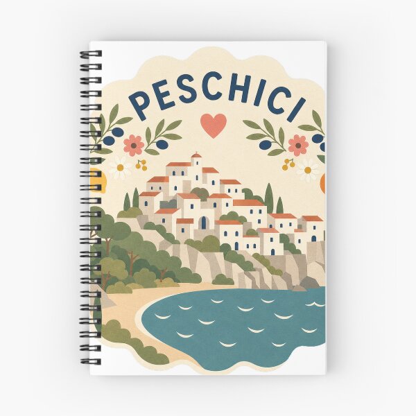 Item preview, Peschici Italy Travel Souvenir Modern Folk Art designed and sold by VisualArtsOasis.