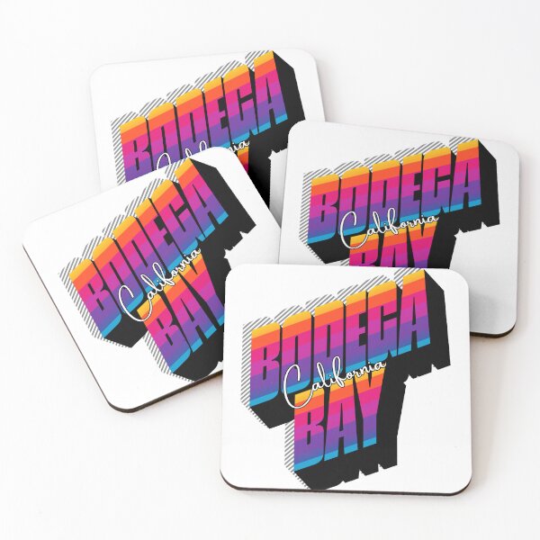 Item preview, Bodega Bay California Retro Sunset 80s Vintage Travel T-Shirt Design designed and sold by DonnaRaine.