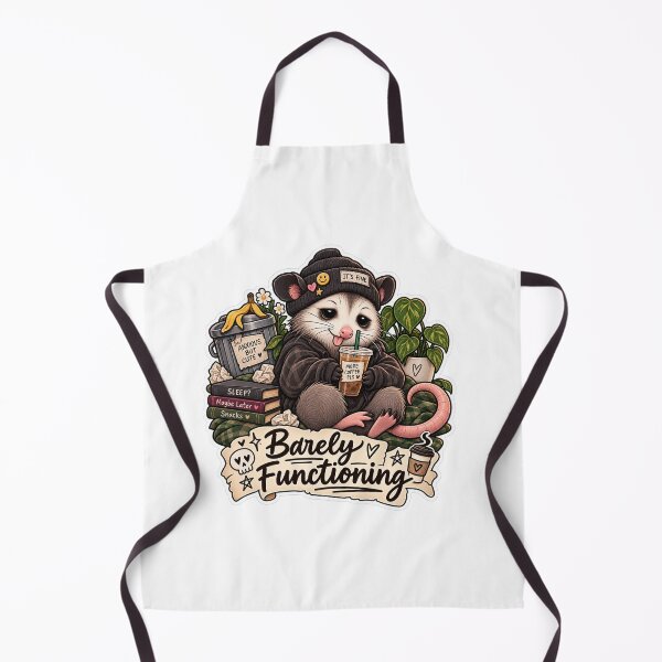 Item preview, Barely Functioning Opossum Coffee Funny Alt Sticker designed and sold by ismai6.