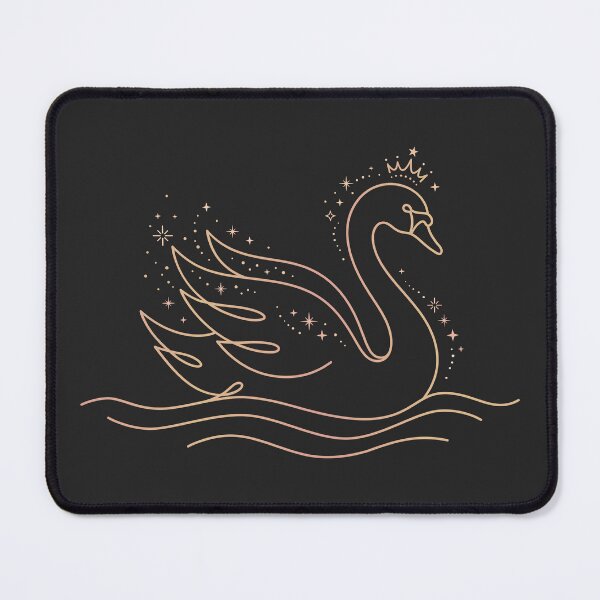 Item preview, Line-Art Swan (Golden) designed and sold by Krameri Creations.