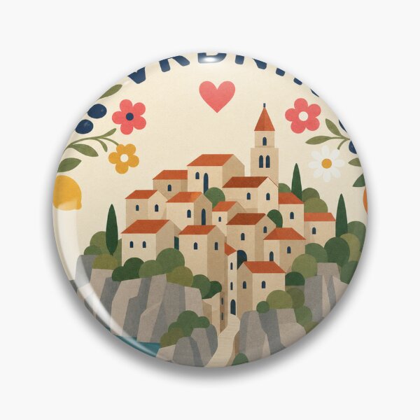 Item preview, Vrbnik Croatia Travel Souvenir Modern Folk Art designed and sold by VisualArtsOasis.