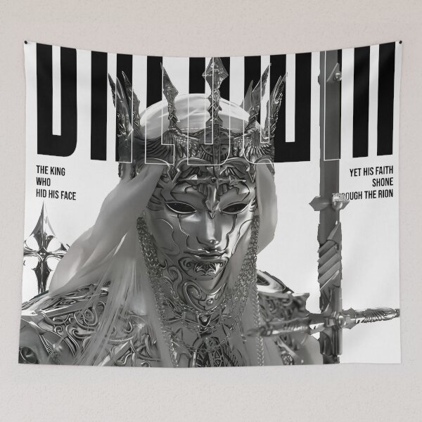 Item preview, King Baldwin IV Leper King Silver Mask Gothic Art designed and sold by iconiicc.
