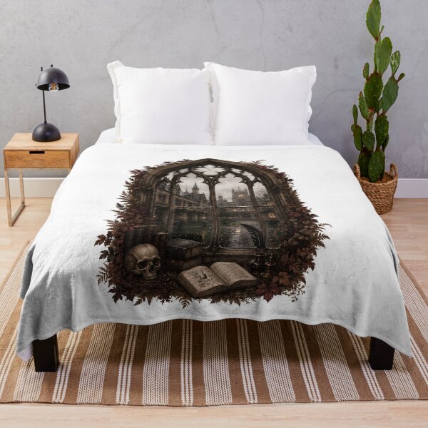 Item preview, Gothic Arched Window - Rainy Dark Academia University - Oxford Aesthetic designed and sold by Neurospicy Trolls.