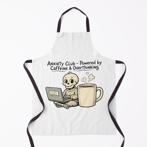 Item preview, Anxiety Club Skeleton Coffee - Funny Work From Home designed and sold by Csaba1983.