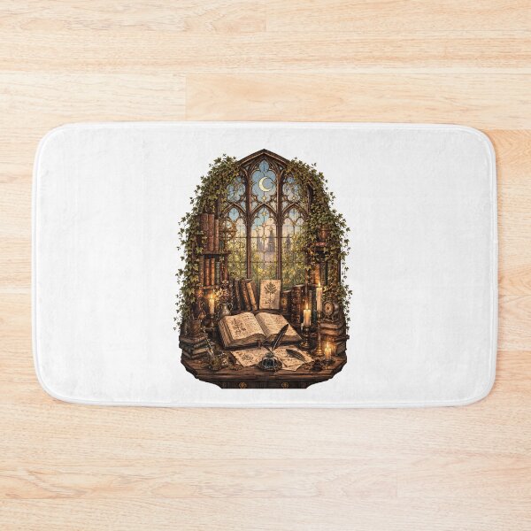 Item preview, Enchanted Study Nook - Moon Window Gothic Library Dark Academia designed and sold by Neurospicy Trolls.