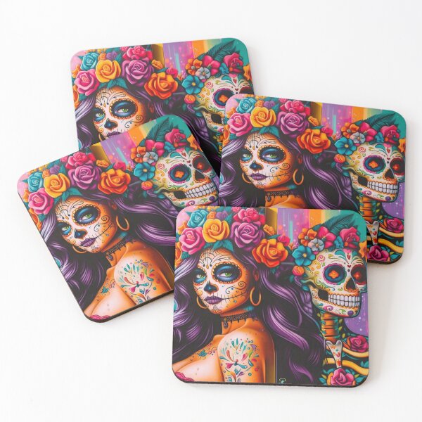 Item preview, Mexican Catrina and skeleton designed and sold by JALNERVION SHOP.