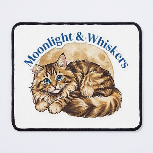 Item preview, Moonlight & Whiskers – Cute Cat Under the Moon, Cat Lover Gift designed and sold by PrintforDesign.